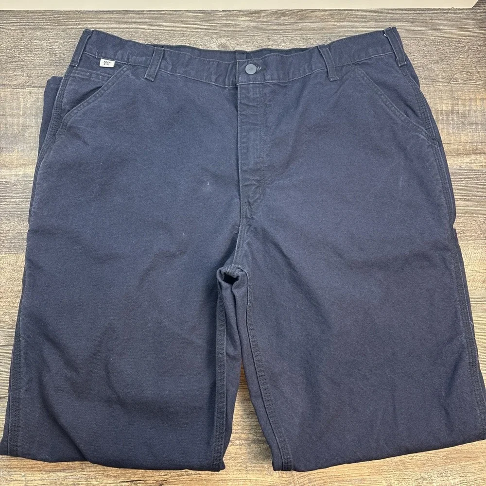 Carhartt FR Pants Navy‎ Flame Resistant NFPA 2112 Men's 40X36 (Measure 40X35)